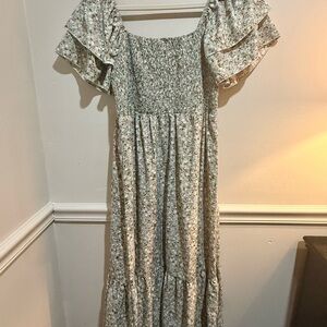 SHEIN Curve Floral Smocked Dress